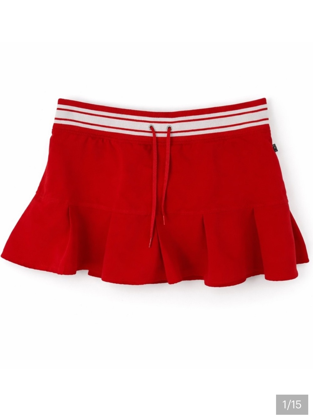 Y2K BIG FLIRT red skirt pleated micro mini skirt 0079 sexy tennis kawaii vintage